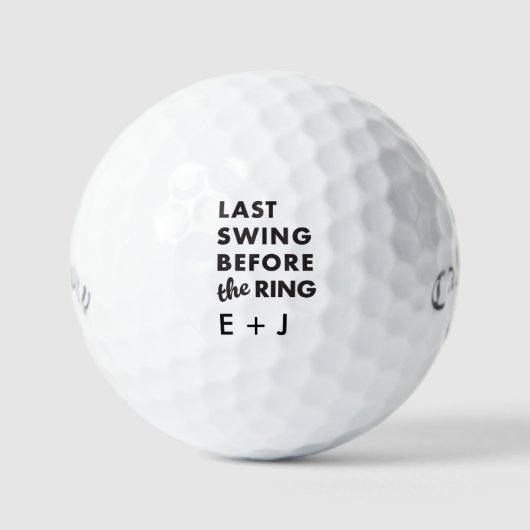Junggesellenabschied Letzter Tanz vor dem Traualta Golfball (Vorderseite)