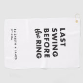 Junggesellenabschied Letzter Tanz vor dem Traualta Golfhandtuch (Horizontal)