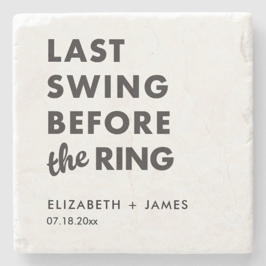 Junggesellenabschied Letzter Tanz vor dem Traualta Steinuntersetzer (Vorderseite)