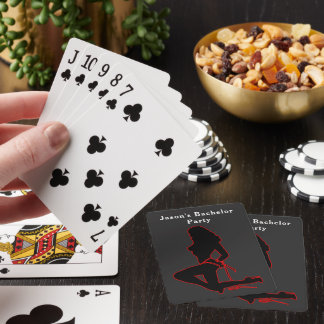 Junggesellenabschied Männer Nacht aus Silhouette F Spielkarten