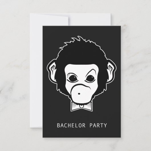 Junggesellenabschied Mister Monkey Einladung (Vorderseite)