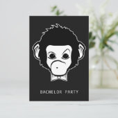 Junggesellenabschied Mister Monkey Einladung (Stehend Vorderseite)