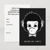 Junggesellenabschied Mister Monkey Einladung (Vorne/Hinten)
