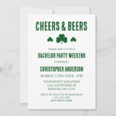 Junggesellenabschied mit Cheers und Bier Einladung (Vorderseite)