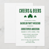 Junggesellenabschied mit Cheers und Bier Einladung (Vorne/Hinten)