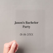 Junggesellenabschied Name Datum einfach minimal Tr Acryleinladungen (Insitu (Handheld))