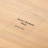 Junggesellenabschied Name Datum einfach minimal Tr Acryleinladungen (Ablage )
