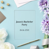 Junggesellenabschied Name Datum einfach minimal Tr Acryleinladungen (In Situ (Hochzeit))