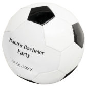 Junggesellenabschied Name Datum einfach minimal Tr Fußball (Dreiviertel)