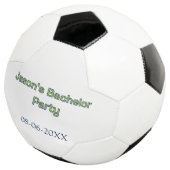 Junggesellenabschied Name Datum einfach minimal Tr Fußball (Dreiviertel)