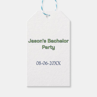 Junggesellenabschied Name Datum einfach minimal Tr Geschenkanhänger