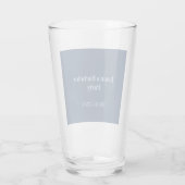 Junggesellenabschied Name Datum einfach minimal Tr Glas (Rückseite)