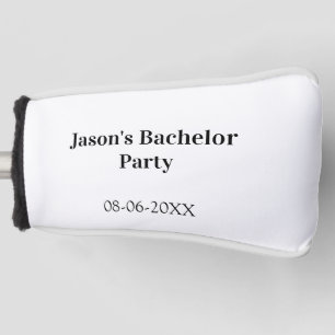 Junggesellenabschied Name Datum einfach minimal Tr Golf Headcover