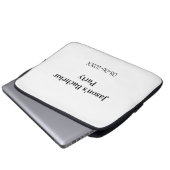 Junggesellenabschied Name Datum einfach minimal Tr Laptopschutzhülle (Vorne Knopf)