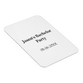 Junggesellenabschied Name Datum einfach minimal Tr Magnet (Rechte Seite)