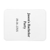 Junggesellenabschied Name Datum einfach minimal Tr Magnet (Horizontal)