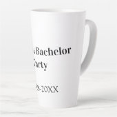 Junggesellenabschied Name Datum einfach minimal Tr Milchtasse (Rechte Ecke)
