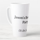 Junggesellenabschied Name Datum einfach minimal Tr Milchtasse (Linke Ecke)