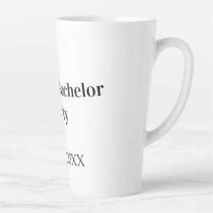 Junggesellenabschied Name Datum einfach minimal Tr Milchtasse