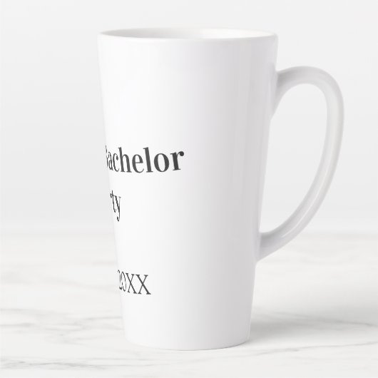 Junggesellenabschied Name Datum einfach minimal Tr Milchtasse (Rechts)
