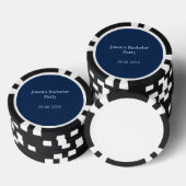 Junggesellenabschied Name Datum einfach minimal Tr Pokerchips (Stapel)