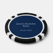 Junggesellenabschied Name Datum einfach minimal Tr Pokerchips (Einzeln)