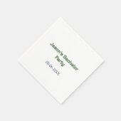 Junggesellenabschied Name Datum einfach minimal Tr Serviette (Ecke)