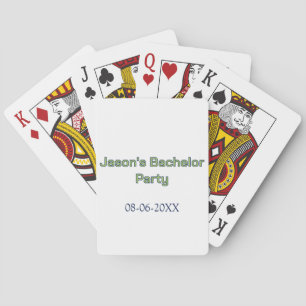 Junggesellenabschied Name Datum einfach minimal Tr Spielkarten