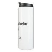 Junggesellenabschied Name Datum einfach minimal Tr Thermosbecher (Nach rechts gedreht)
