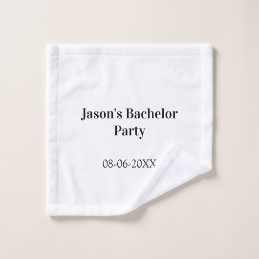 Junggesellenabschied Name Datum einfach minimal Tr Waschlappen (Waschlappen)