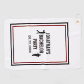 Junggesellenabschied Name Datum Golfhandtuch (Horizontal)