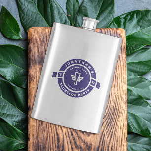 Junggesellenabschied Navy Blue Bier-Abzeichen Flachmann