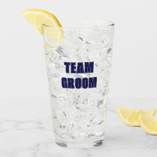 Junggesellenabschied Navy Blue Team Bräutigam Glas