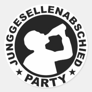 Junggesellenabschied-Party Runder Aufkleber