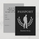 Junggesellenabschied-Pass Einladung (Vorne/Hinten)