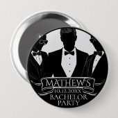 Junggesellenabschied Poker Chip Button (Vorne & Hinten)