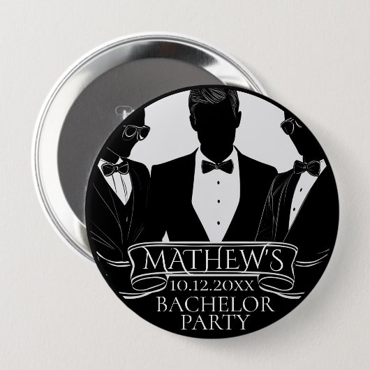 Junggesellenabschied Poker Chip Button (Vorne & Hinten)