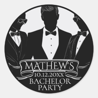 Junggesellenabschied Poker Chip Runder Aufkleber