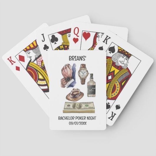 Junggesellenabschied Pokerparty Spielkarten (Rückseite)