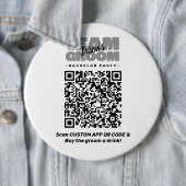 Junggesellenabschied QR Code Getränk kaufen Team B Button (Beispiel)