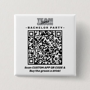 Junggesellenabschied QR Code Kauf Dir ein Bier Tea Button