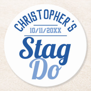Junggesellenabschied rundes Papier Untersetzer