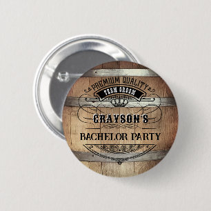 Junggesellenabschied Rustikal Button