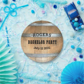 Junggesellenabschied Rustikales Whiskeyfass Pappteller (Party)