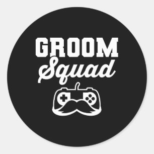 Junggesellenabschied Trauzeuge Gamer  Runder Aufkleber