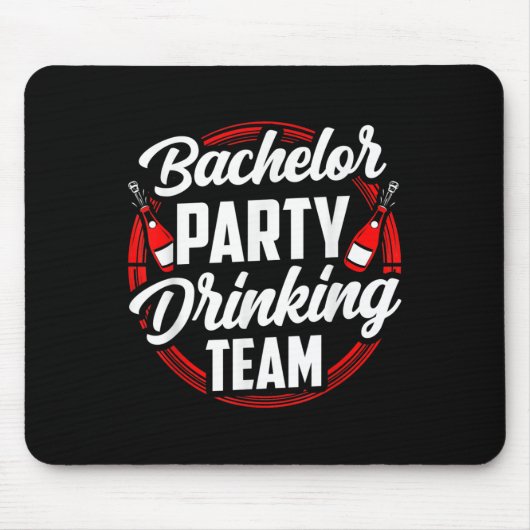Junggesellenabschied Trinkteam Bräutigam Braut Mousepad (Vorne)