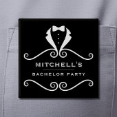 Junggesellenabschied Tuxedo Anzug Fliege Schwarz & Button