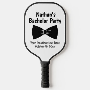Junggesellenabschied Tuxedo Fliege Hochzeitsgesche Pickleball Schläger