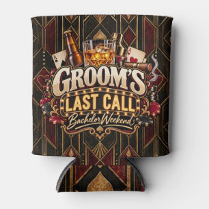 Junggesellenabschied Vintage Casino Groom's Last C Dosenkühler
