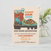 Junggesellenabschied Wochenende Einladung zum Camp (Stehend Vorderseite)
